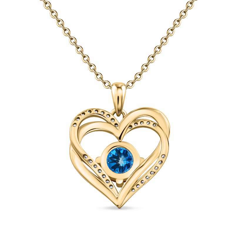Heart of Forever Collection Pendant - Tanzanite Purple DiamondAura (December)